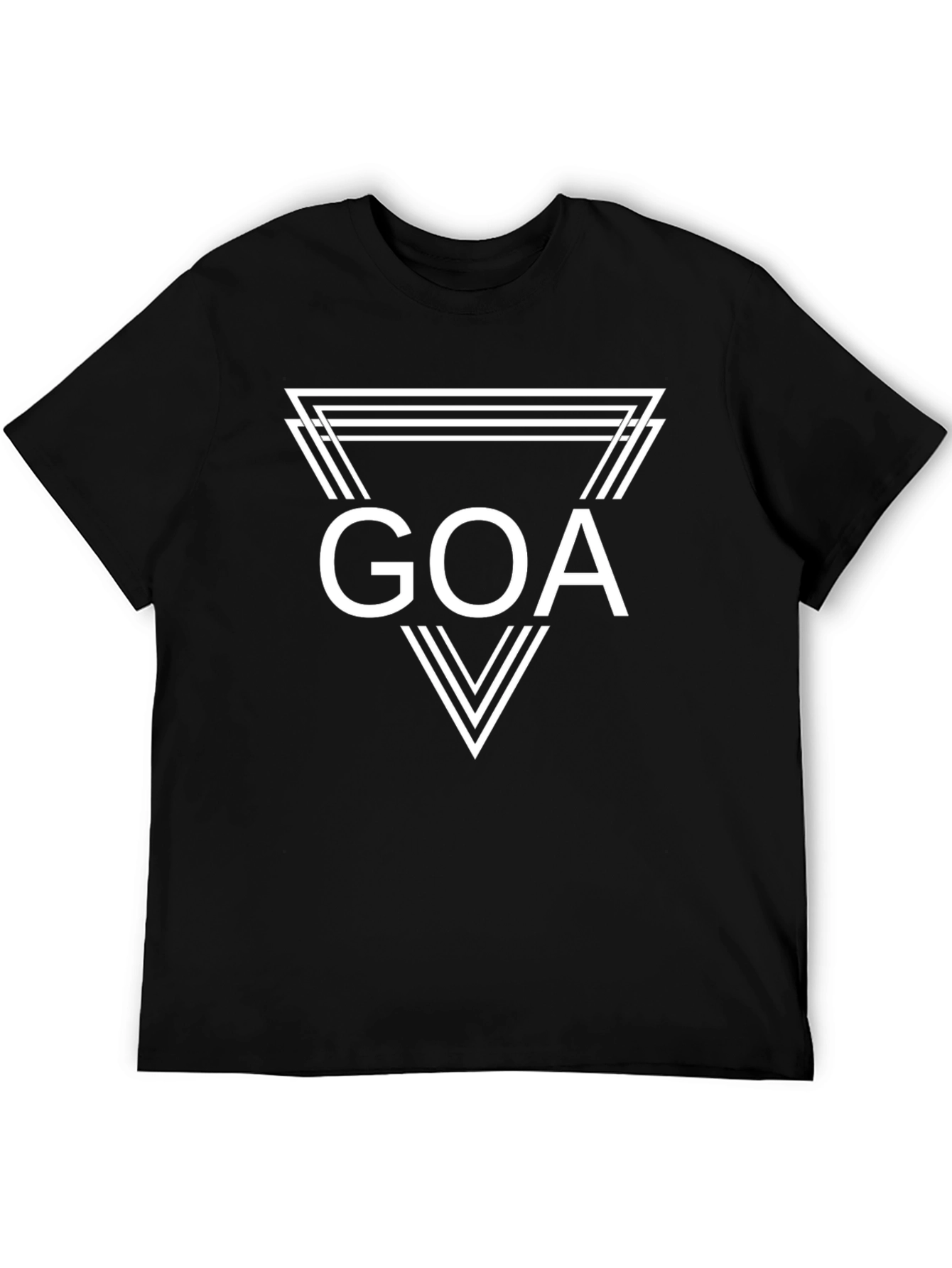 Goa Triangle Graphic Black T-Shirt