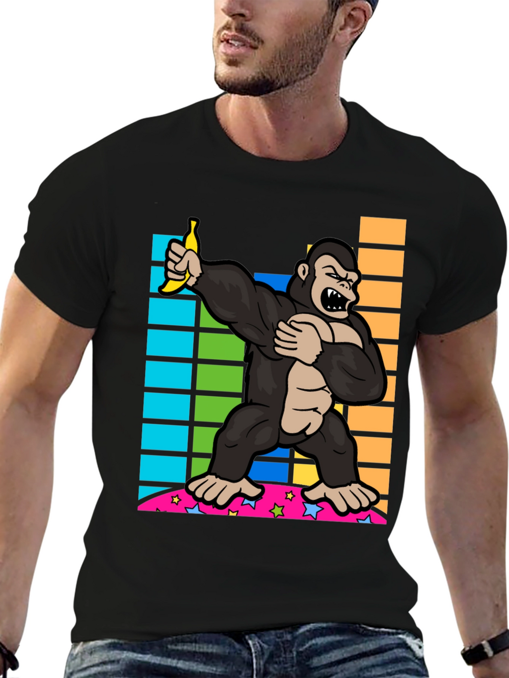 Gorilla Banana Graphic T-Shirt