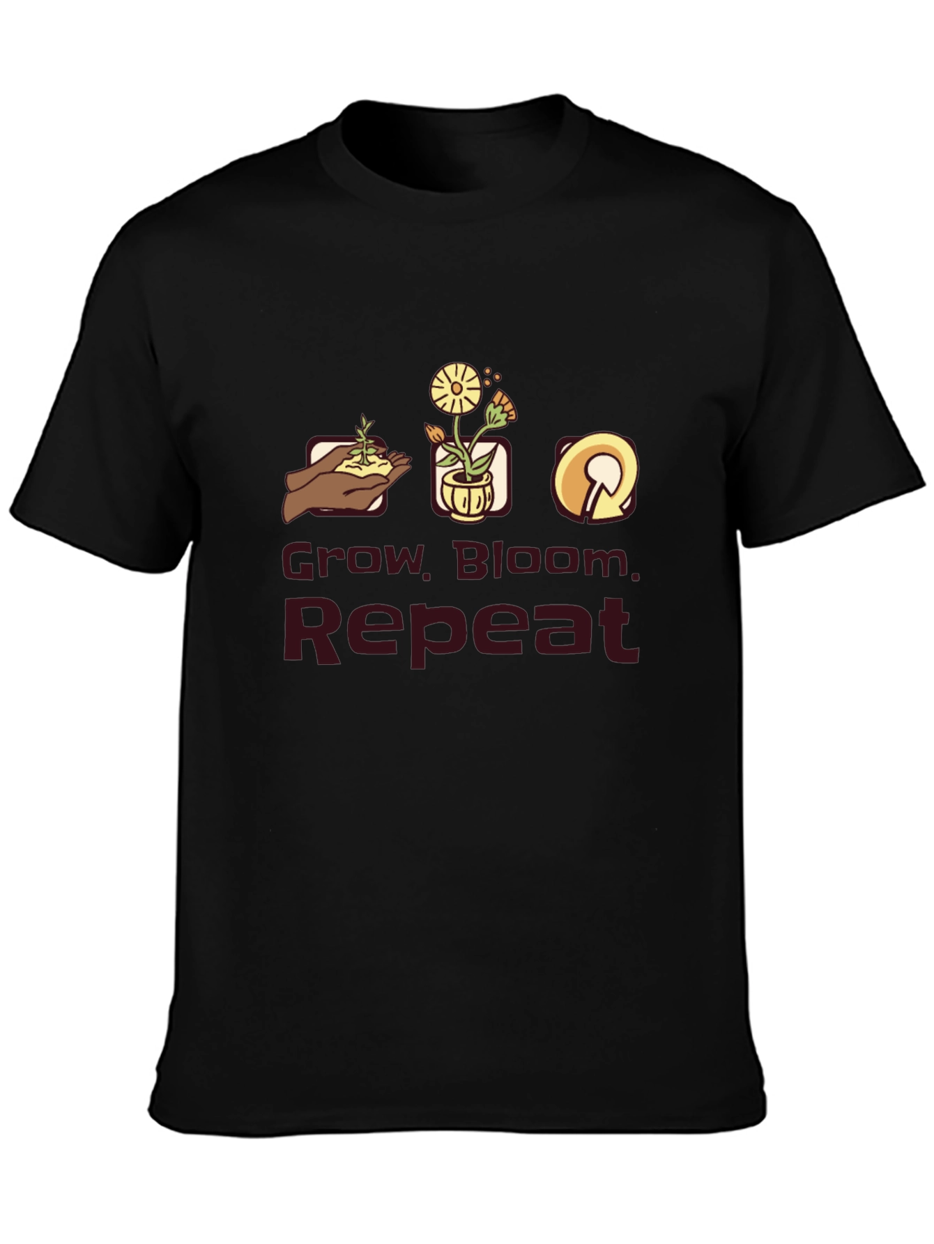Grow Bloom Repeat Graphic T-Shirt