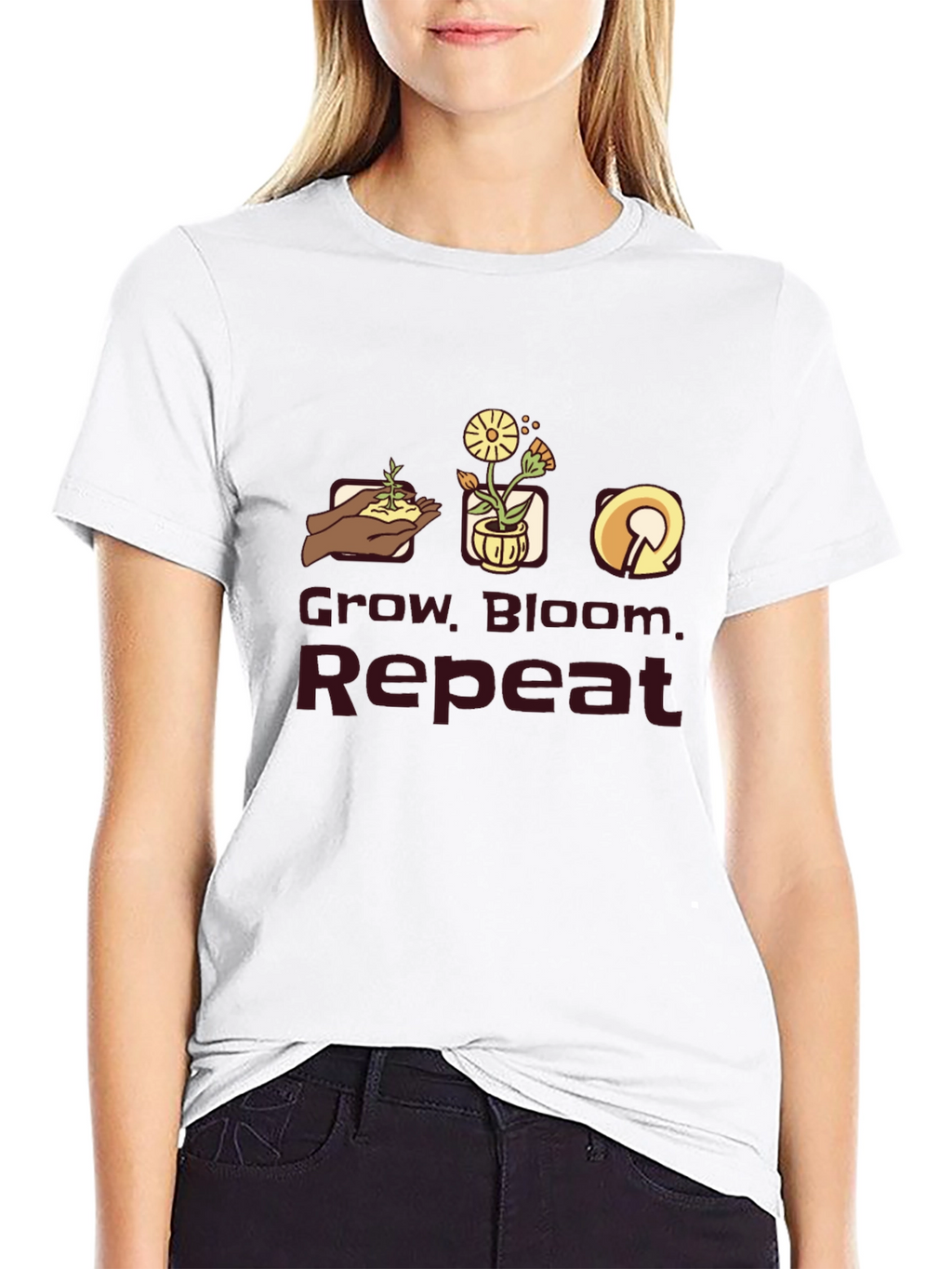 Grow Bloom Repeat Graphic T-Shirt