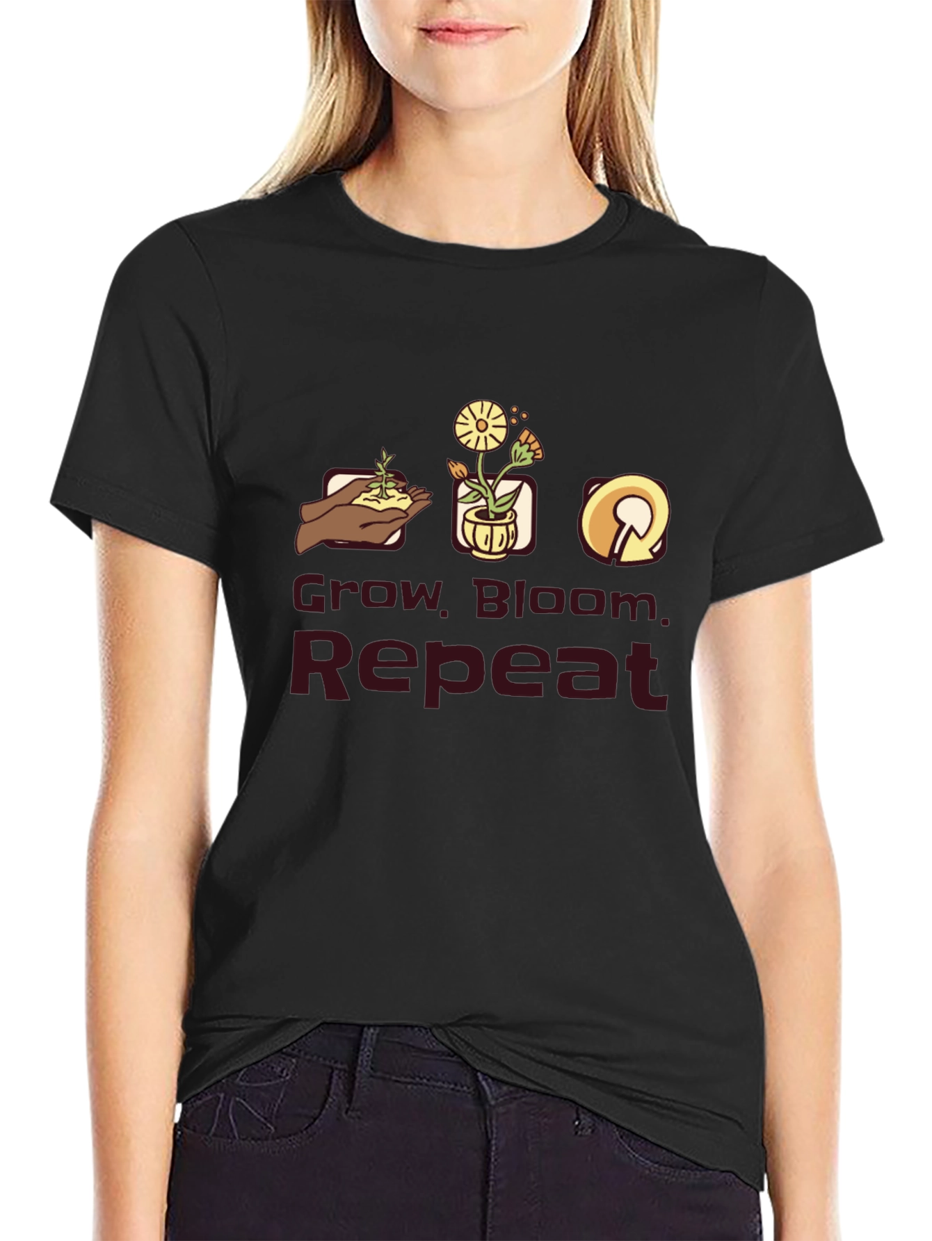 Grow Bloom Repeat Graphic T-Shirt