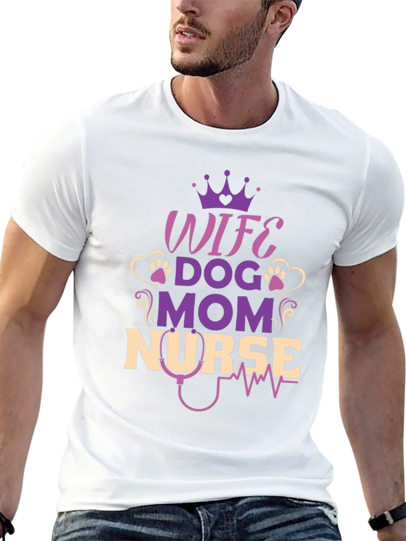 Wife Dog Mom Nurse T-Shirt
