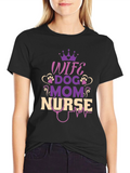 Wife Dog Mom Nurse T-Shirt