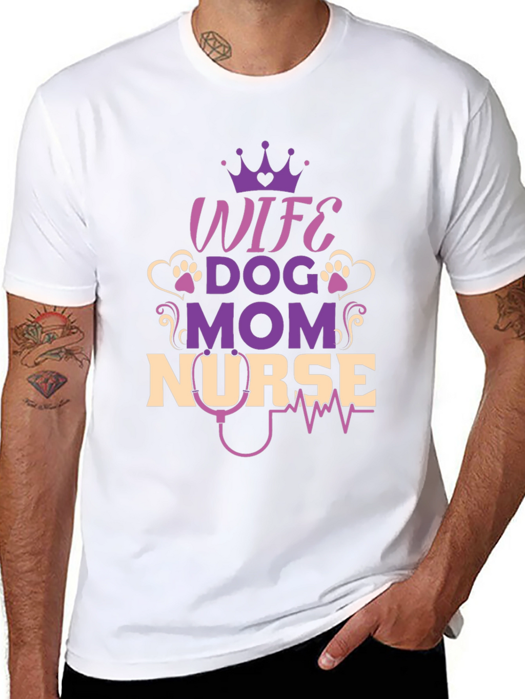 Wife Dog Mom Nurse T-Shirt