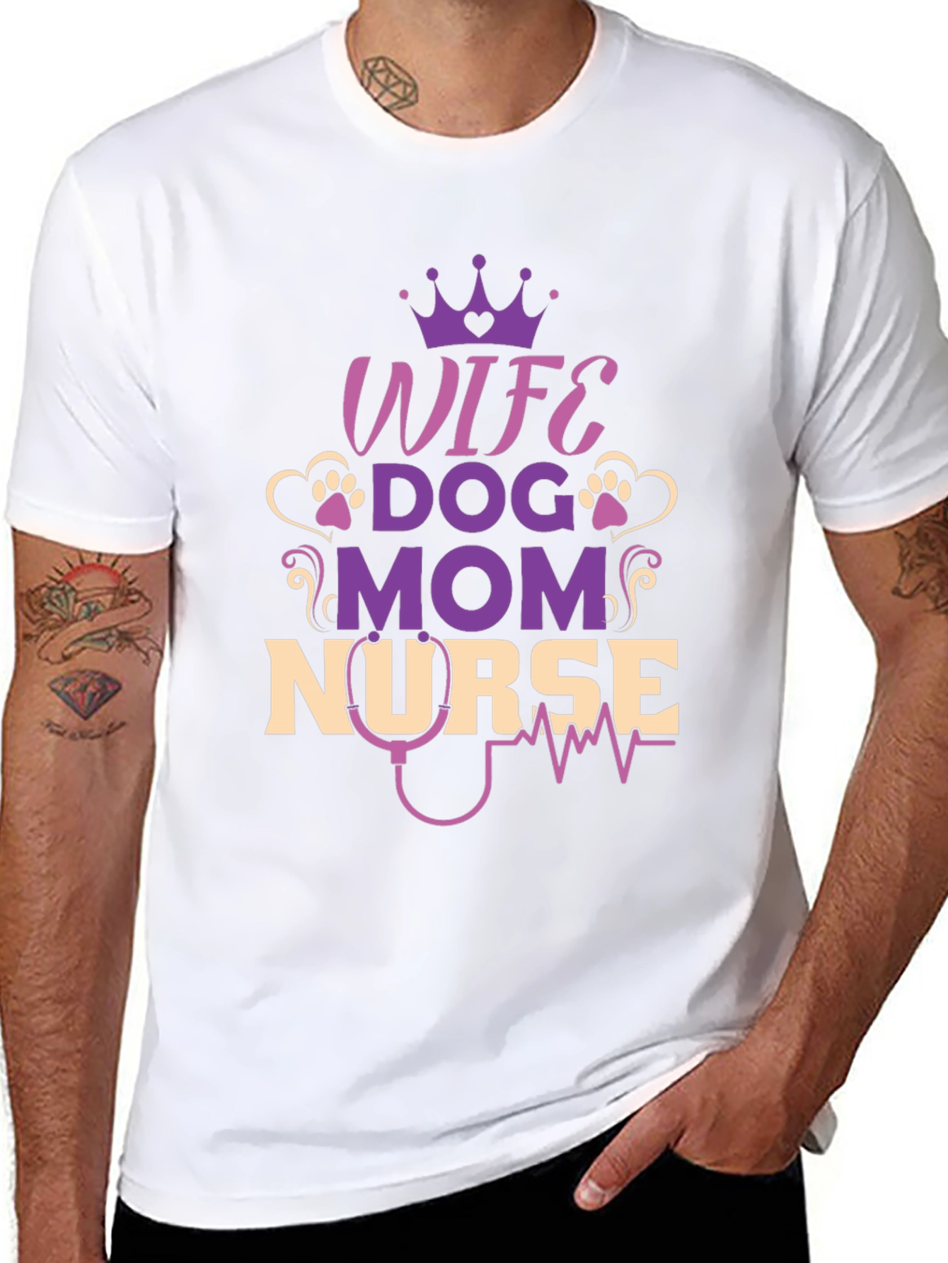 Wife Dog Mom Nurse T-Shirt