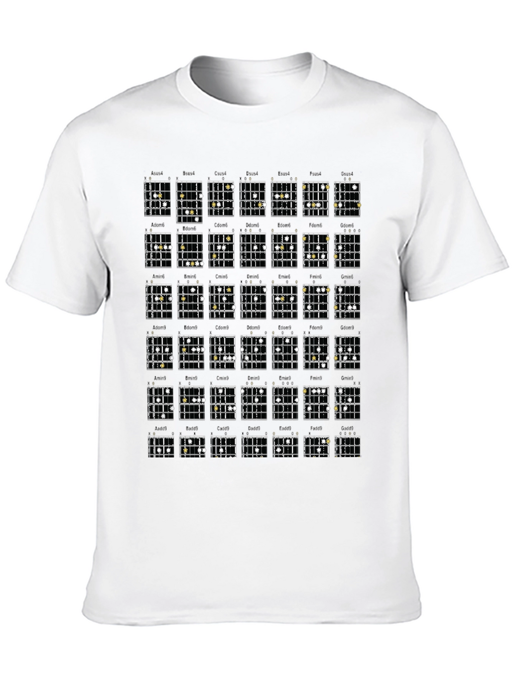 Guitar Chords Graphic Print T-Shirt