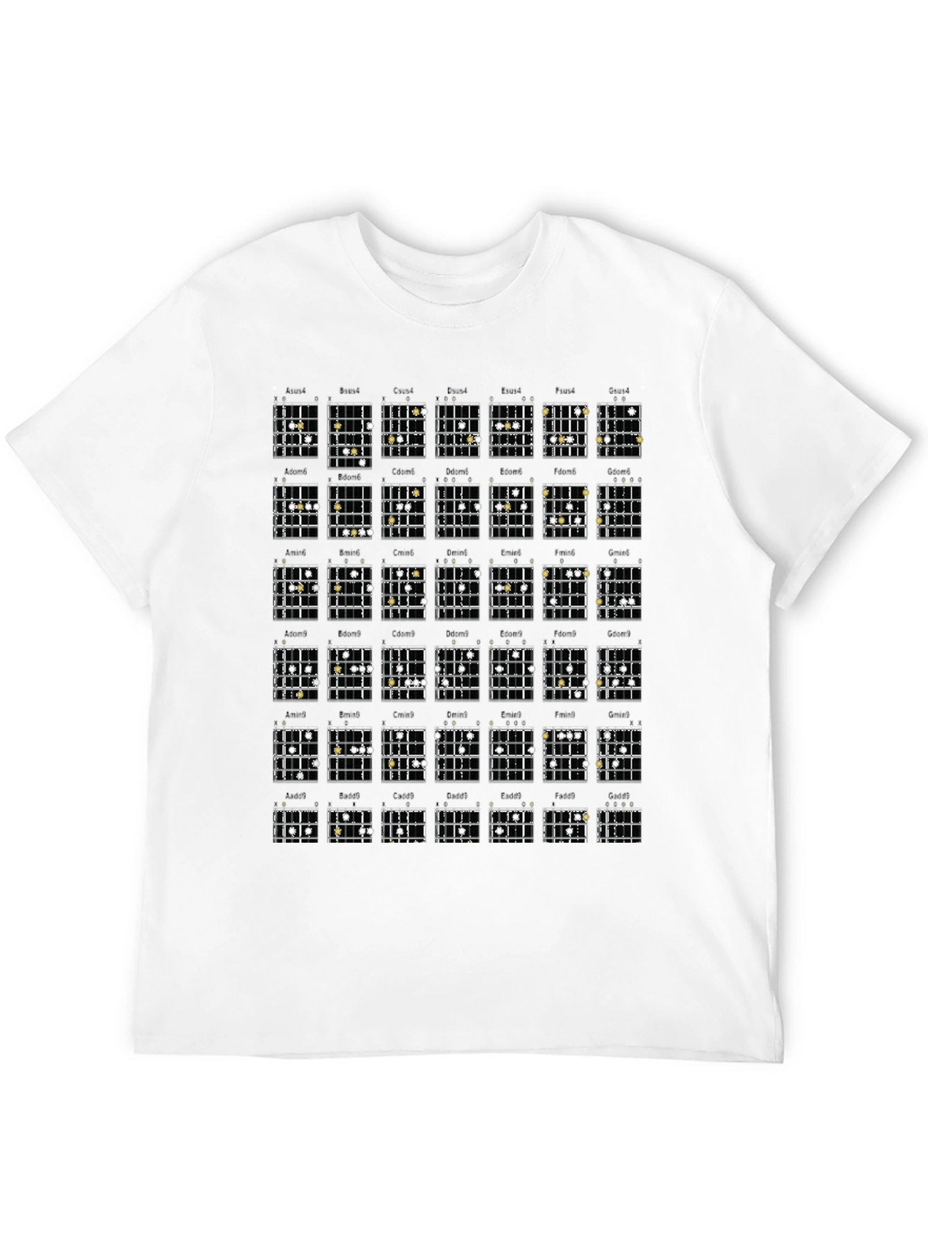 Guitar Chords Graphic Print T-Shirt
