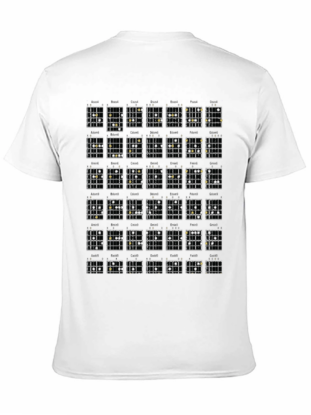 Guitar Chords Graphic Print T-Shirt