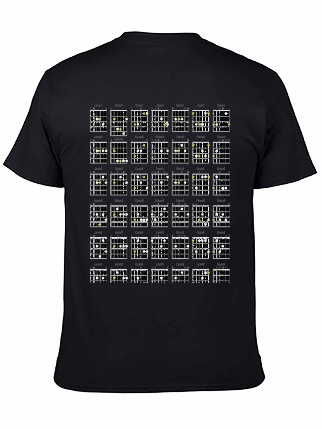Guitar Chords Graphic Print T-Shirt