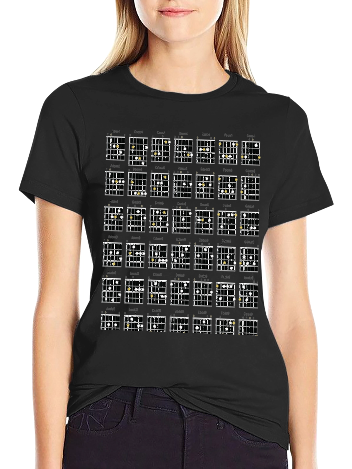 Guitar Chords Graphic Print T-Shirt