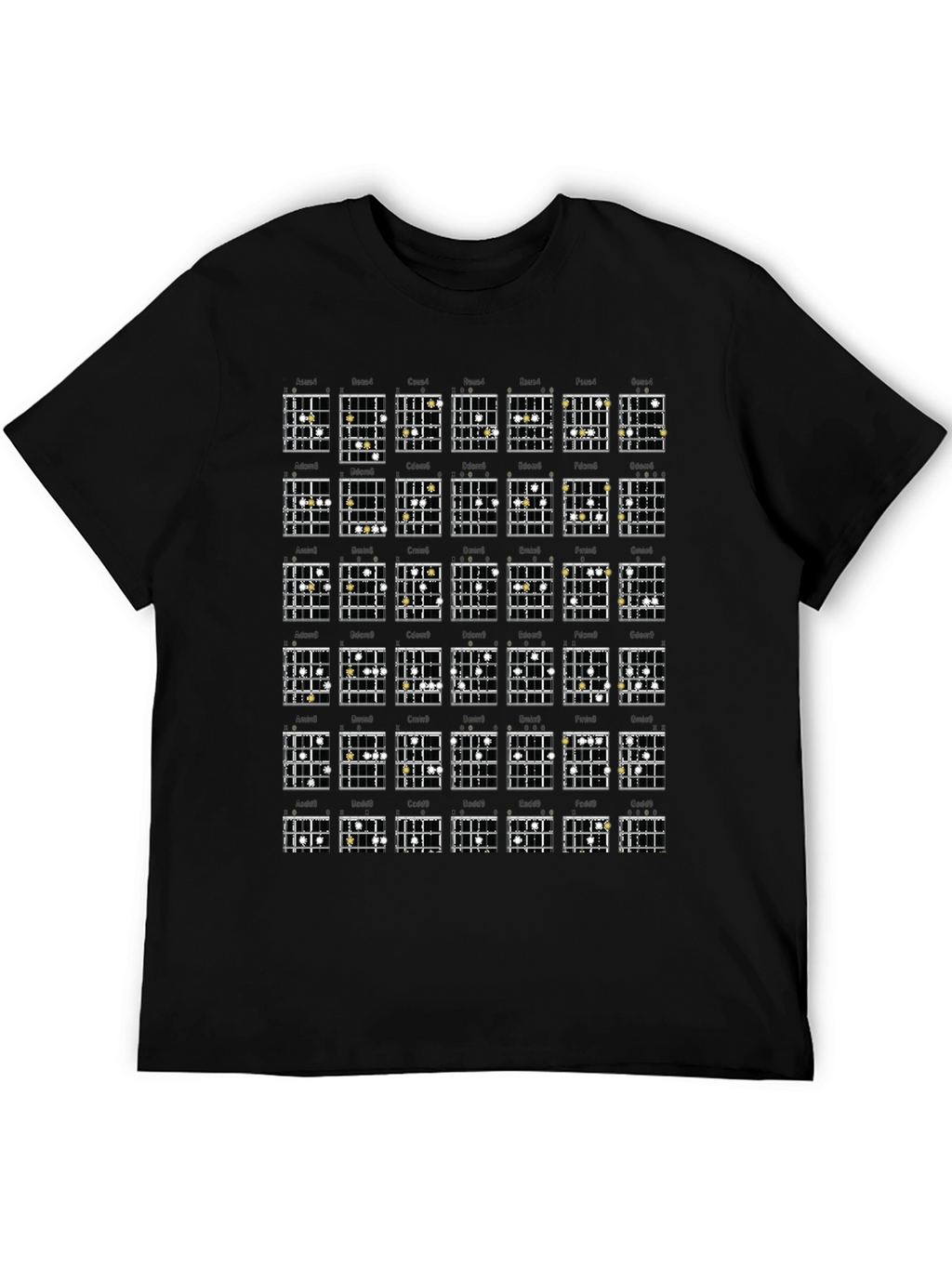 Guitar Chords Graphic Print T-Shirt
