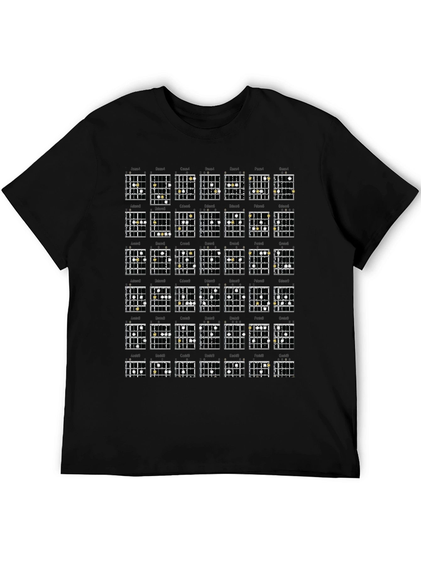 Guitar Chords Graphic Print T-Shirt