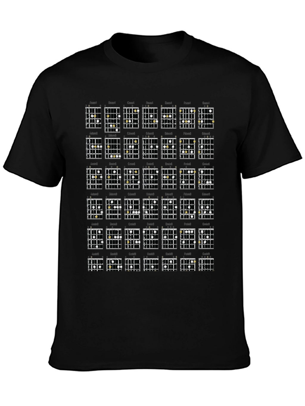 Guitar Chords Graphic Print T-Shirt