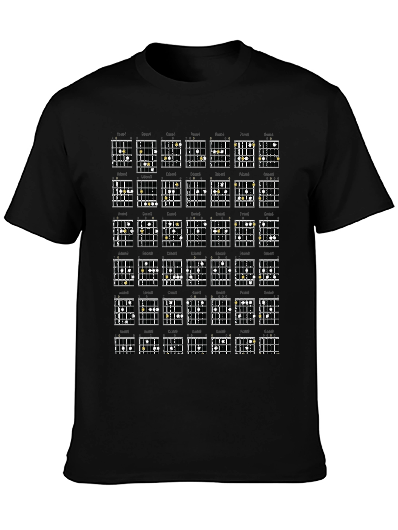 Guitar Chords Graphic Print T-Shirt
