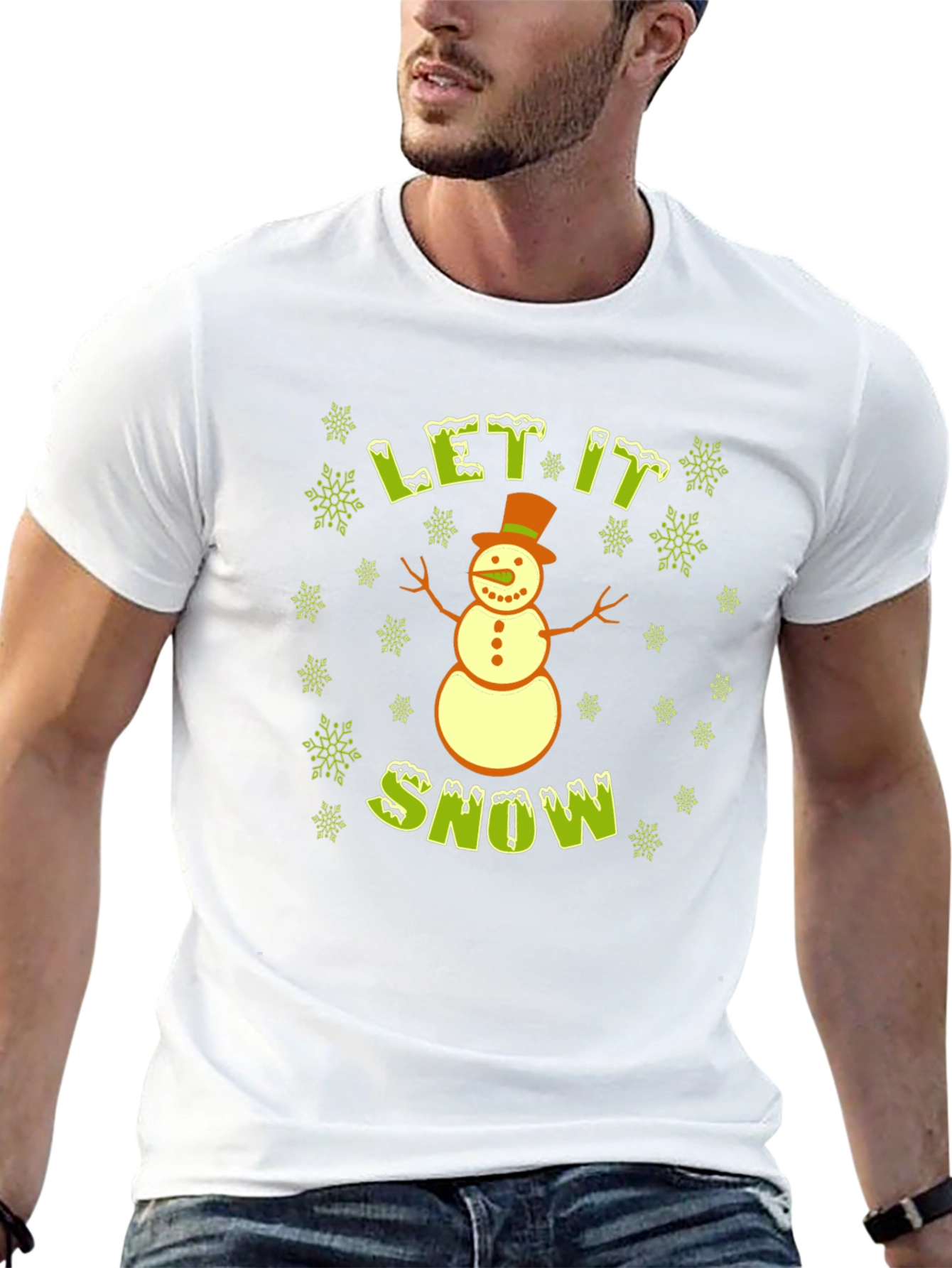 Let It Snow Snowman T-Shirt - Holiday Tee