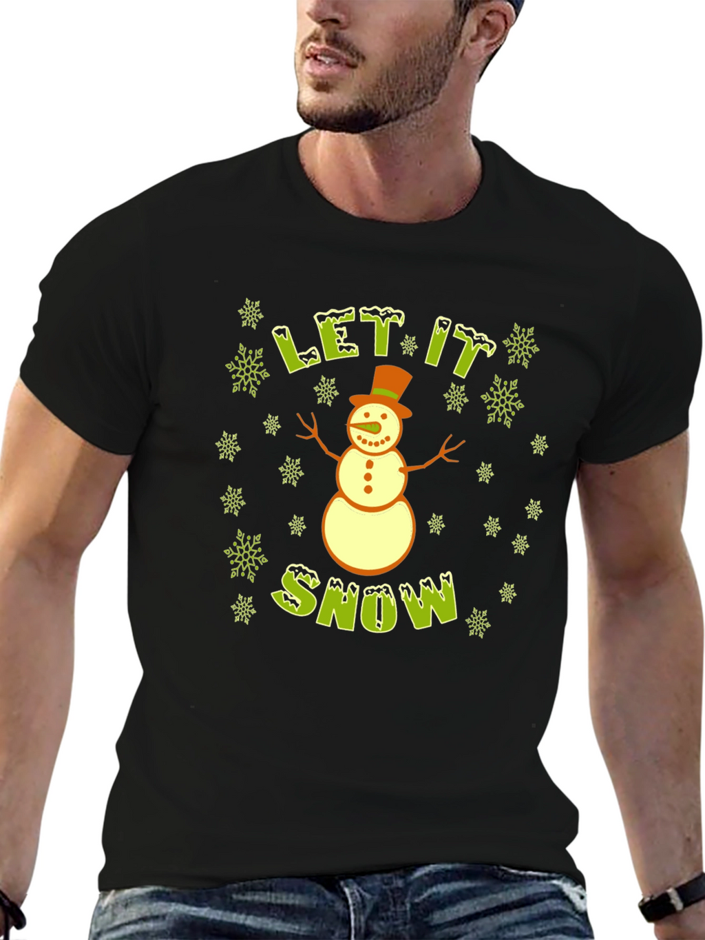 Let It Snow Snowman T-Shirt - Holiday Tee