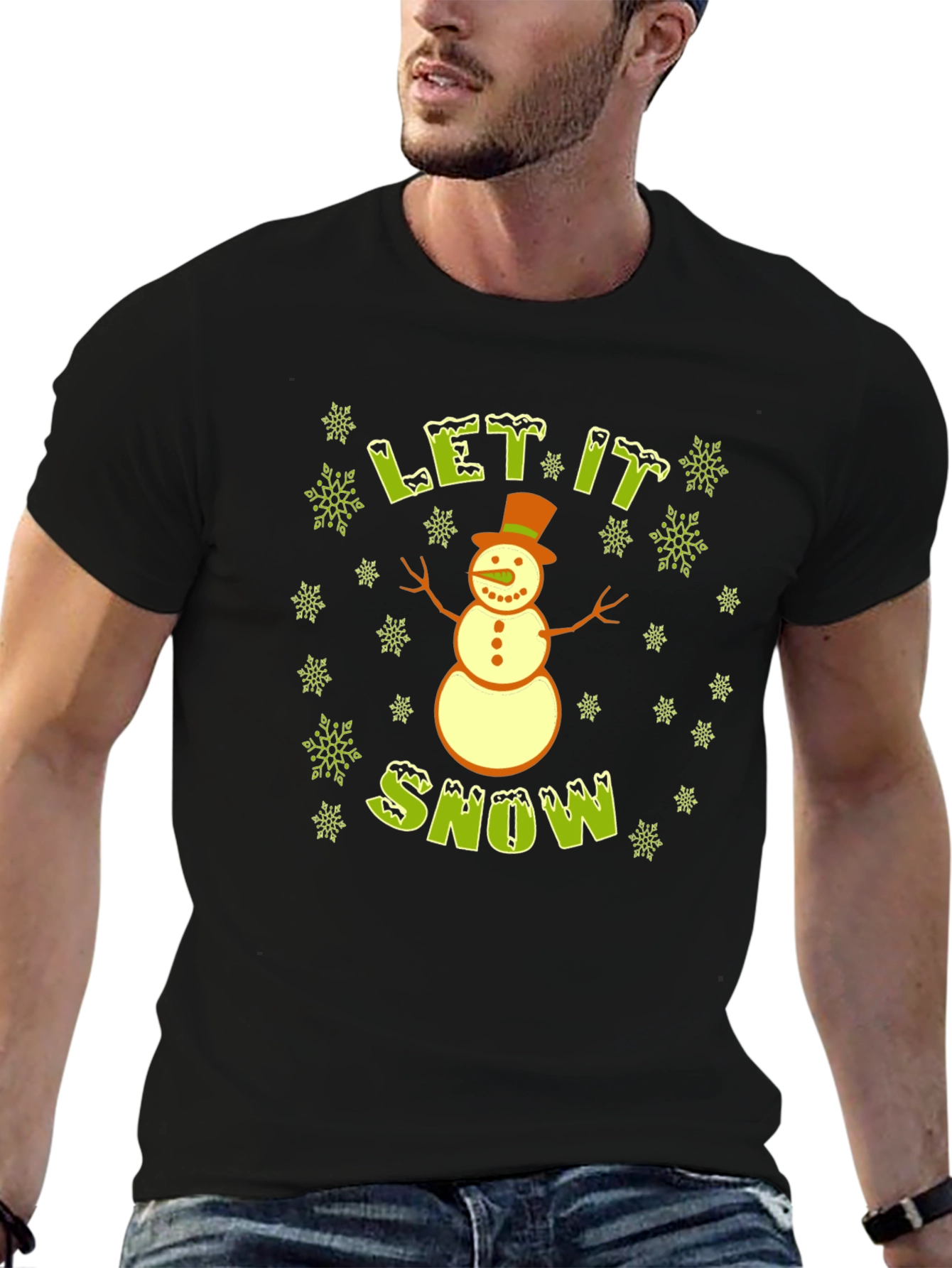 Let It Snow Snowman T-Shirt - Holiday Tee