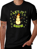 Let It Snow Snowman T-Shirt - Holiday Tee