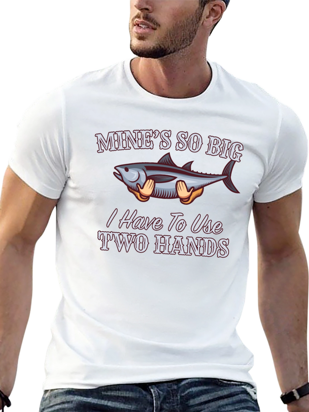Funny Fishing T-Shirt - Mines So Big