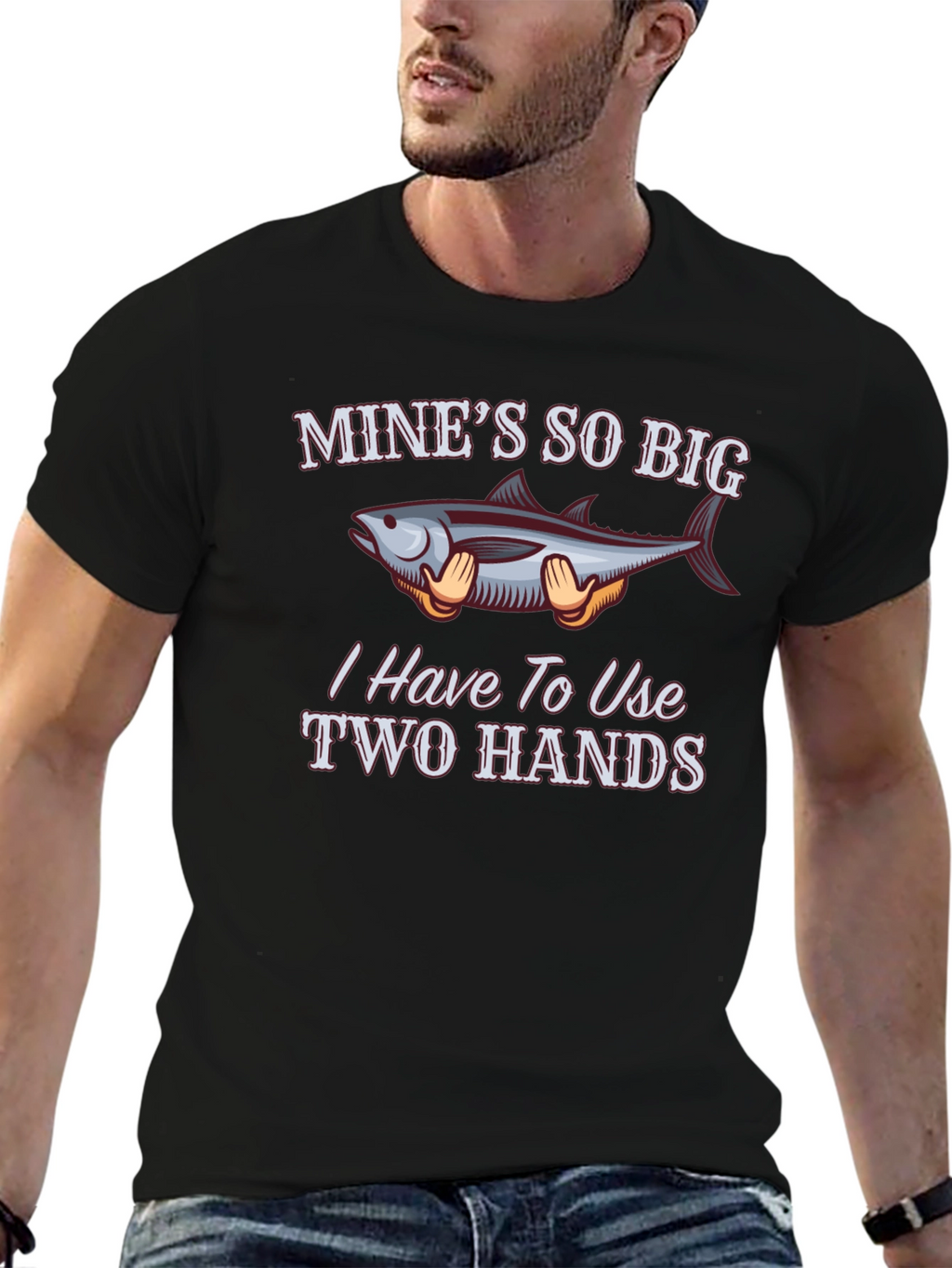 Funny Fishing T-Shirt - Mines So Big