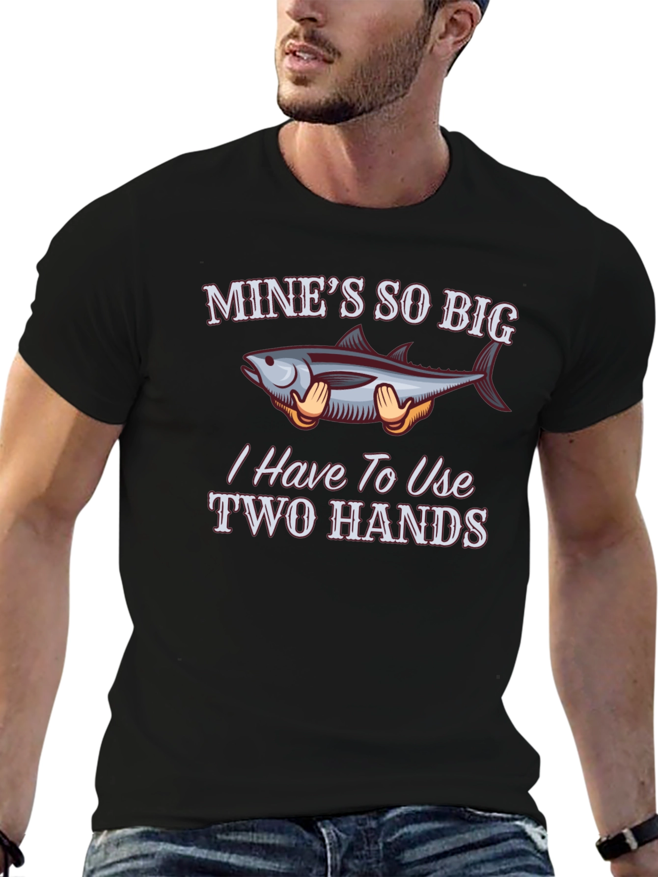 Funny Fishing T-Shirt - Mines So Big