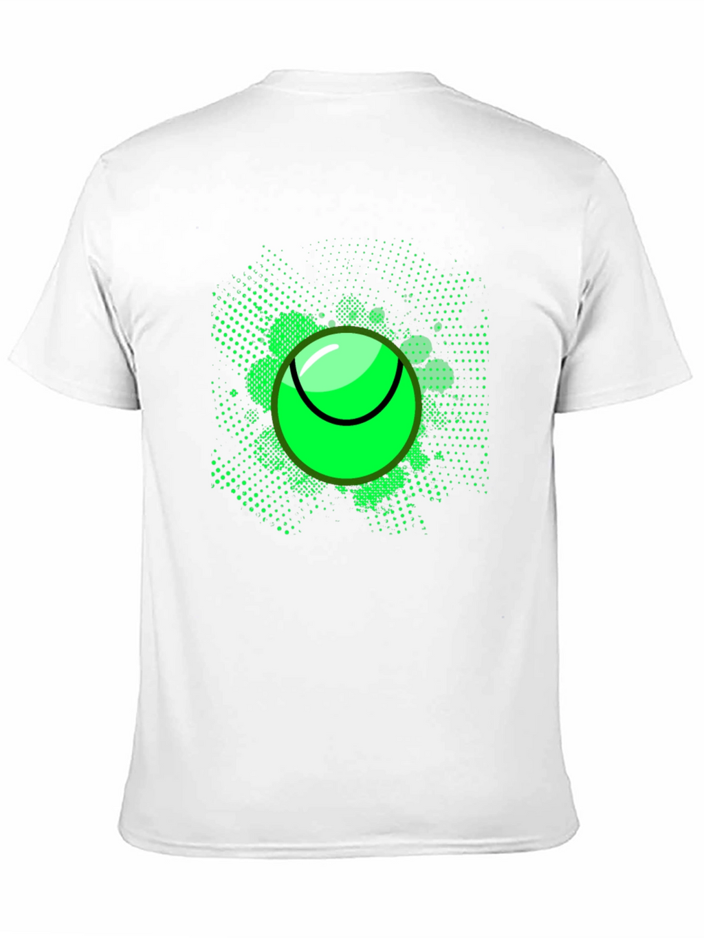 Neon Tennis Ball Graphic Tee - Mens Black T-Shirt