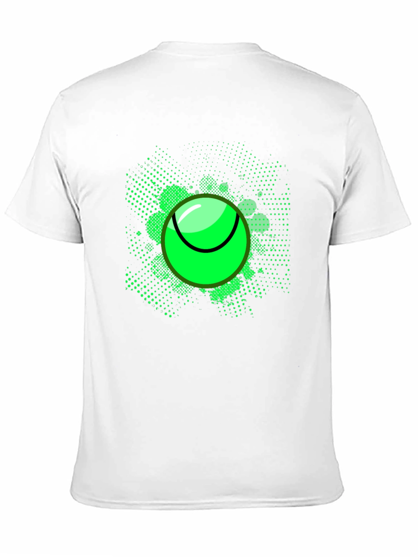 Neon Tennis Ball Graphic Tee - Mens Black T-Shirt