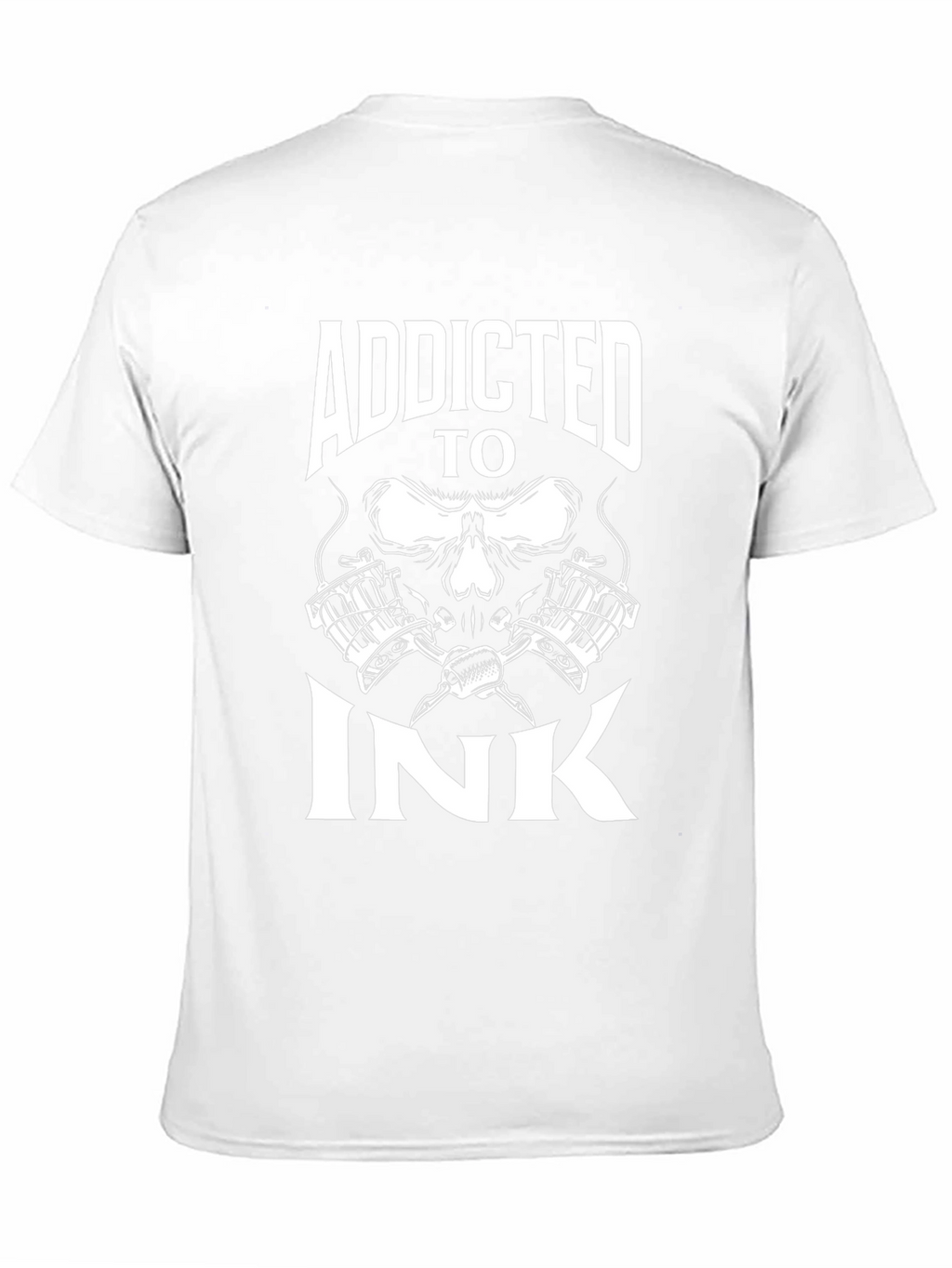 Addicted To Ink Skull Tattoo Artist Black T-Shirt
