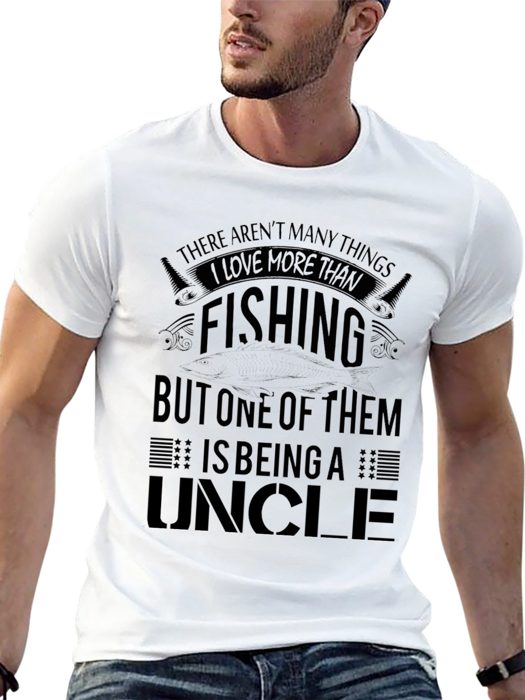 Fishing Uncle T-Shirt - Love More Than Fishing!
