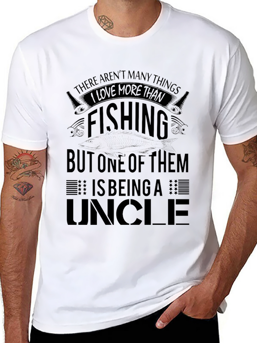Fishing Uncle T-Shirt - Love More Than Fishing!