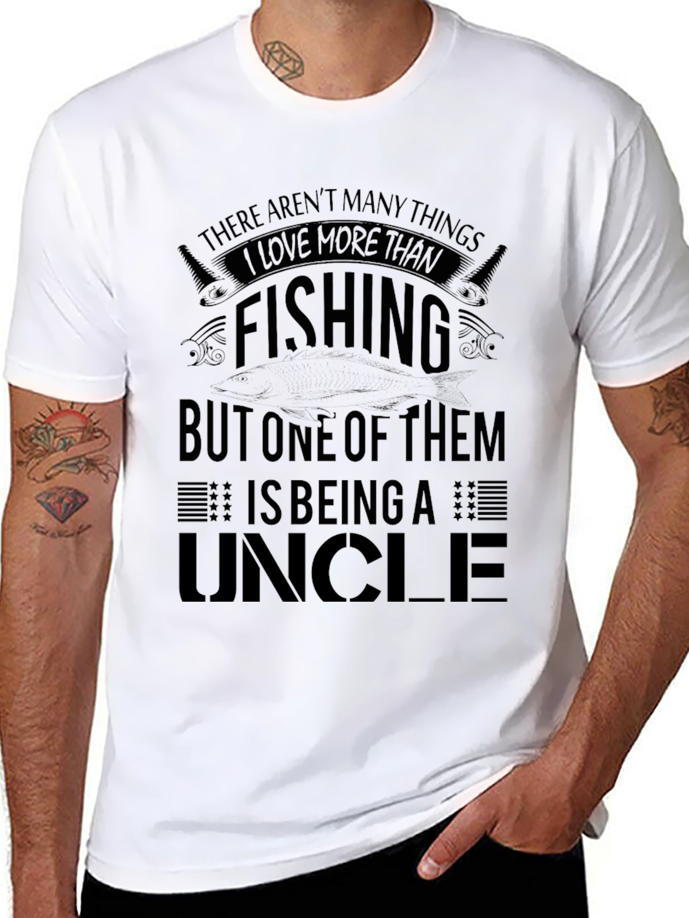 Fishing Uncle T-Shirt - Love More Than Fishing!