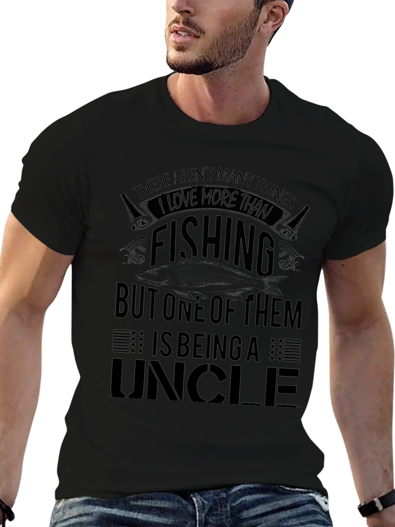 Fishing Uncle T-Shirt - Love More Than Fishing!