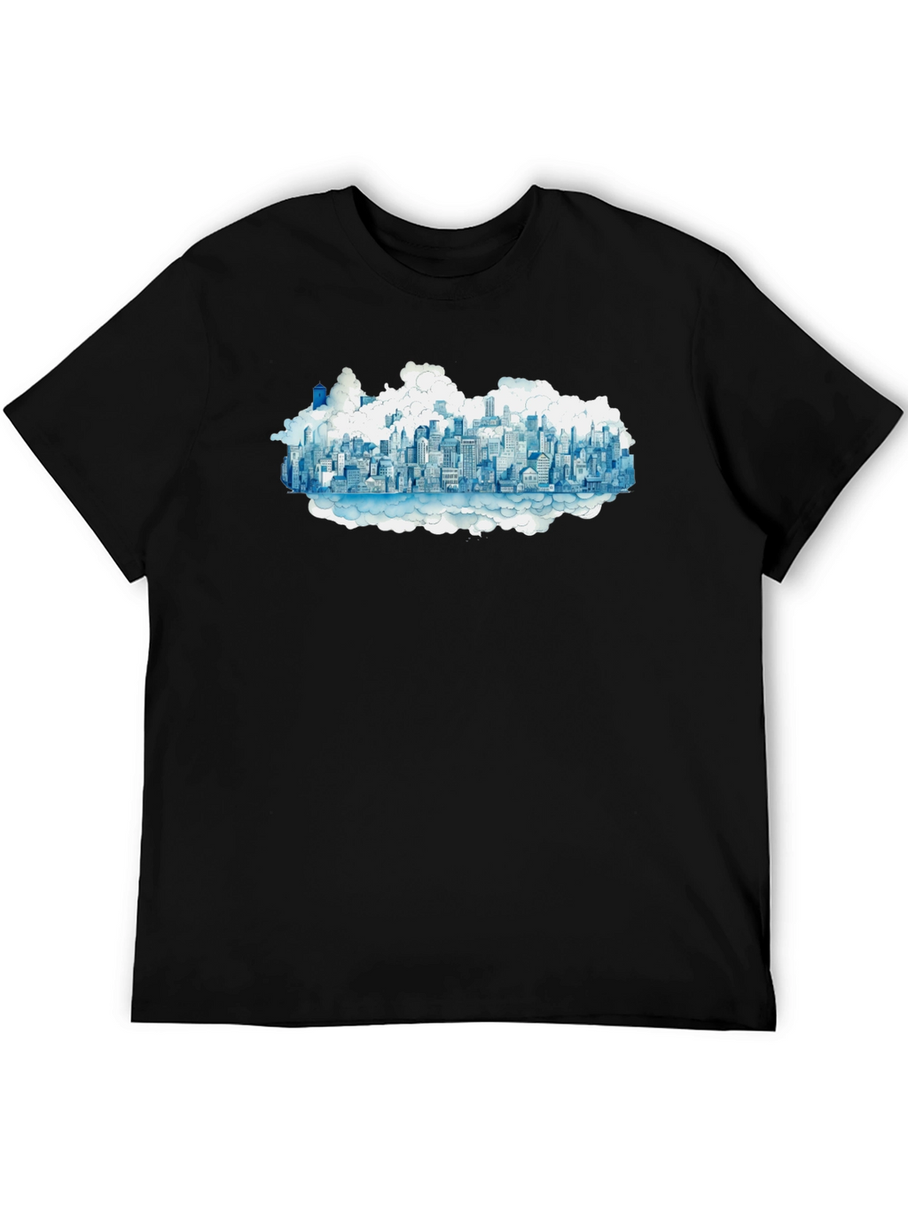 Cityscape Cloud Tee - Urban Dreamscape T-Shirt