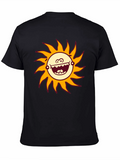 Funny Sun Graphic Black T-Shirt