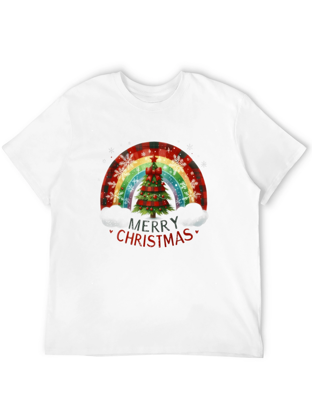 Merry Christmas Tree Rainbow T-Shirt