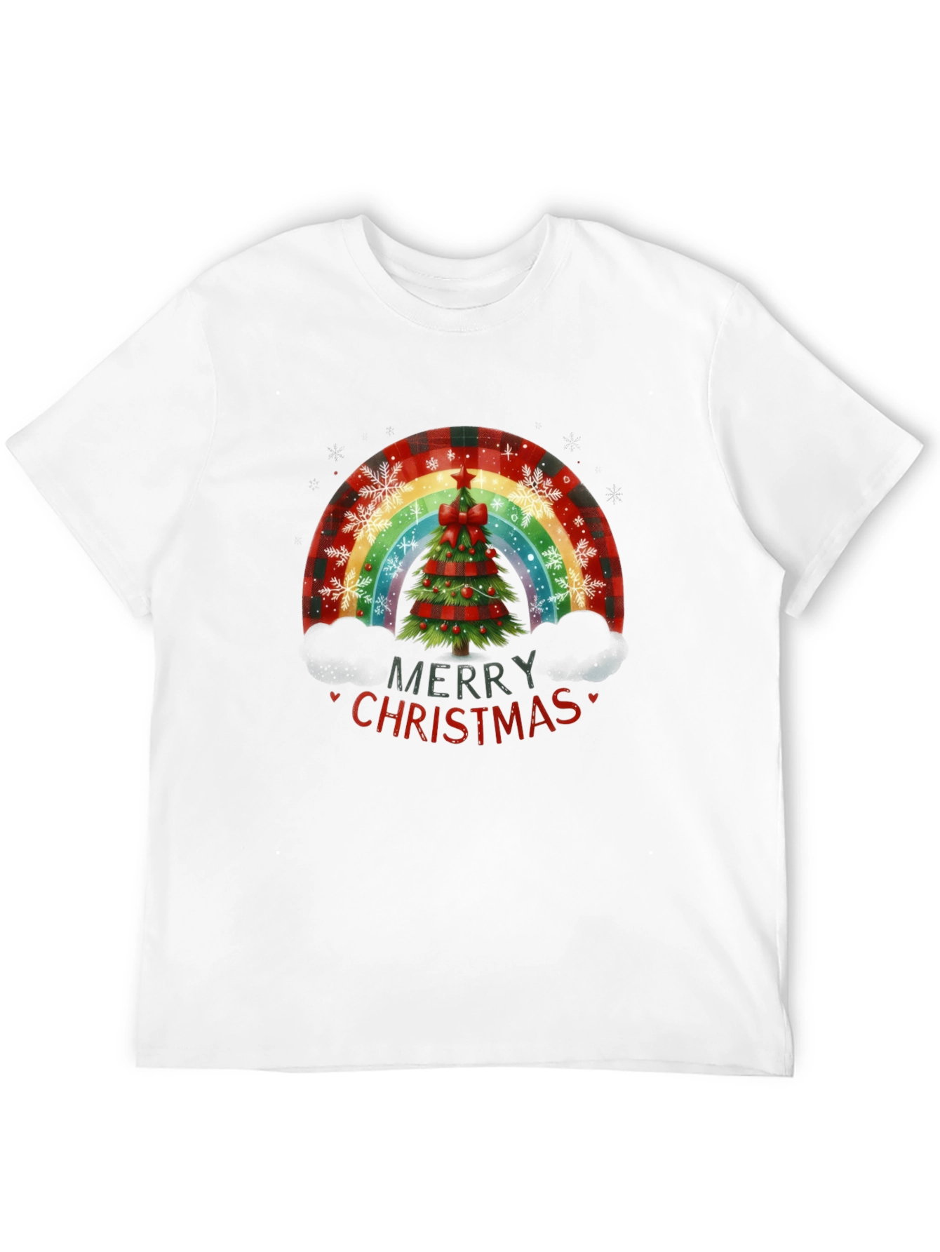 Merry Christmas Tree Rainbow T-Shirt