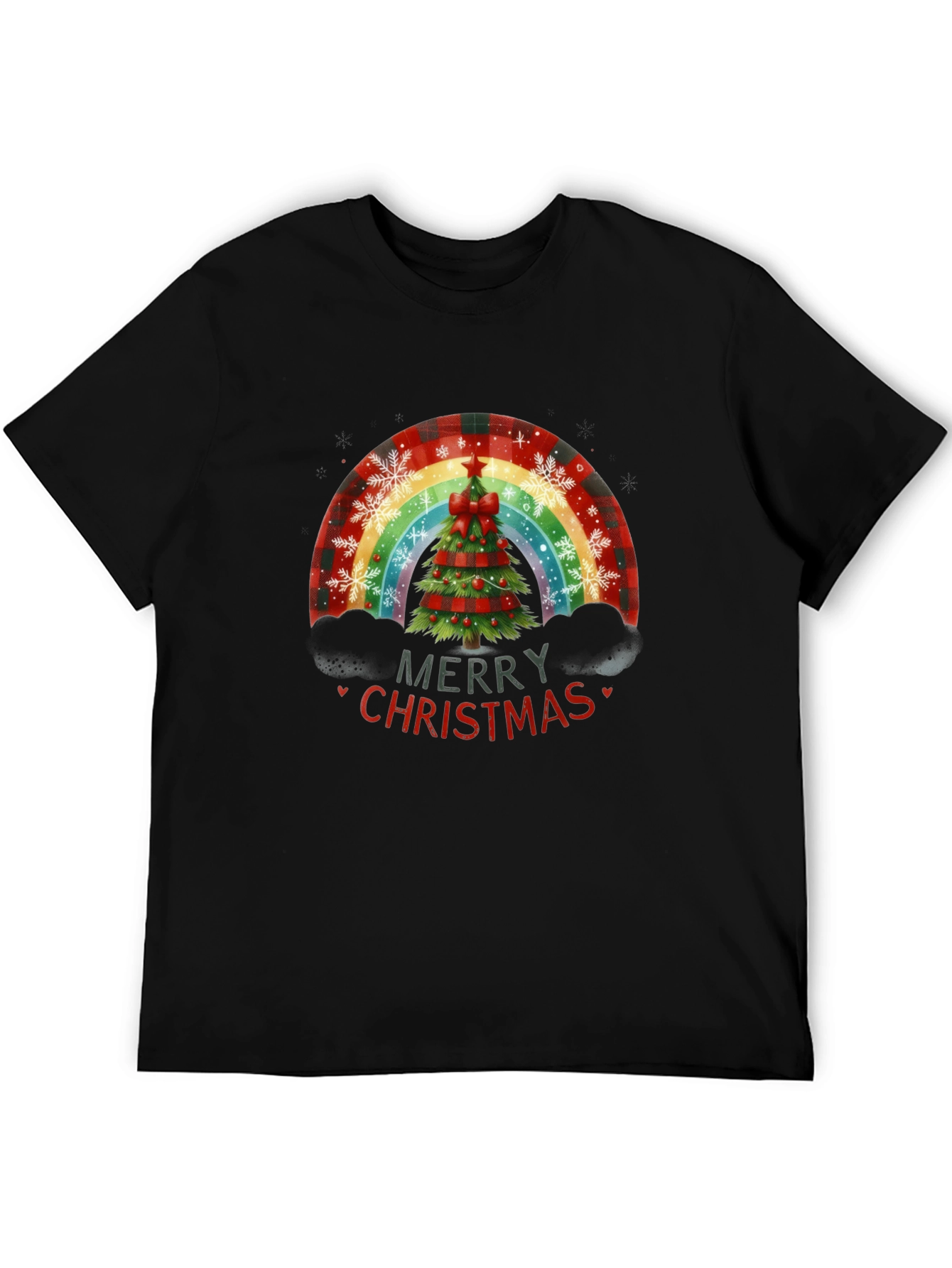 Merry Christmas Tree Rainbow T-Shirt