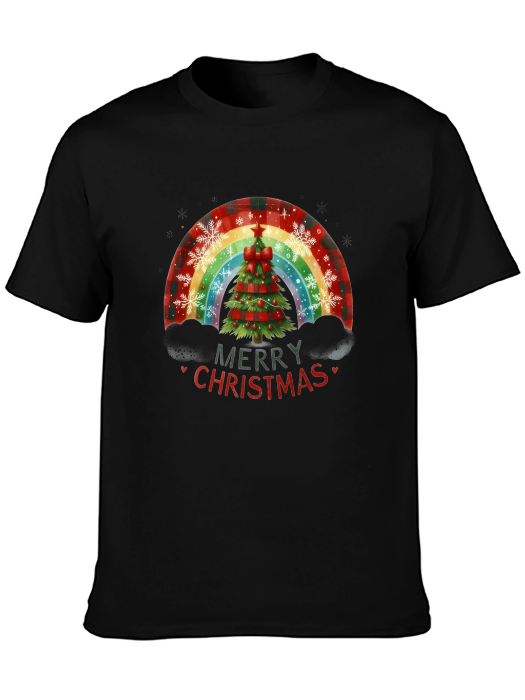 Merry Christmas Tree Rainbow T-Shirt