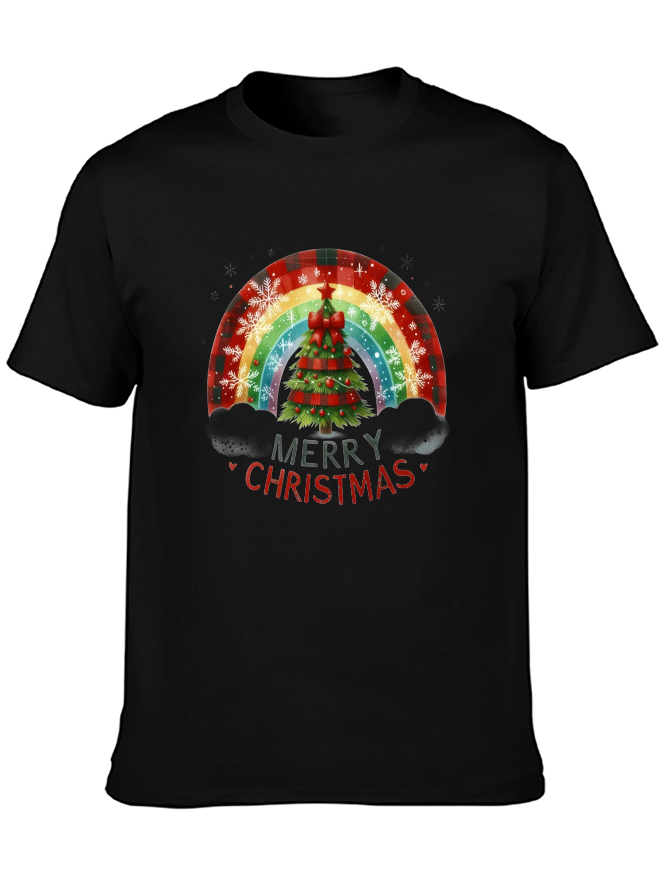 Merry Christmas Tree Rainbow T-Shirt
