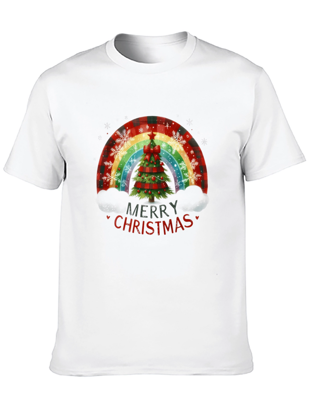 Merry Christmas Tree Rainbow T-Shirt