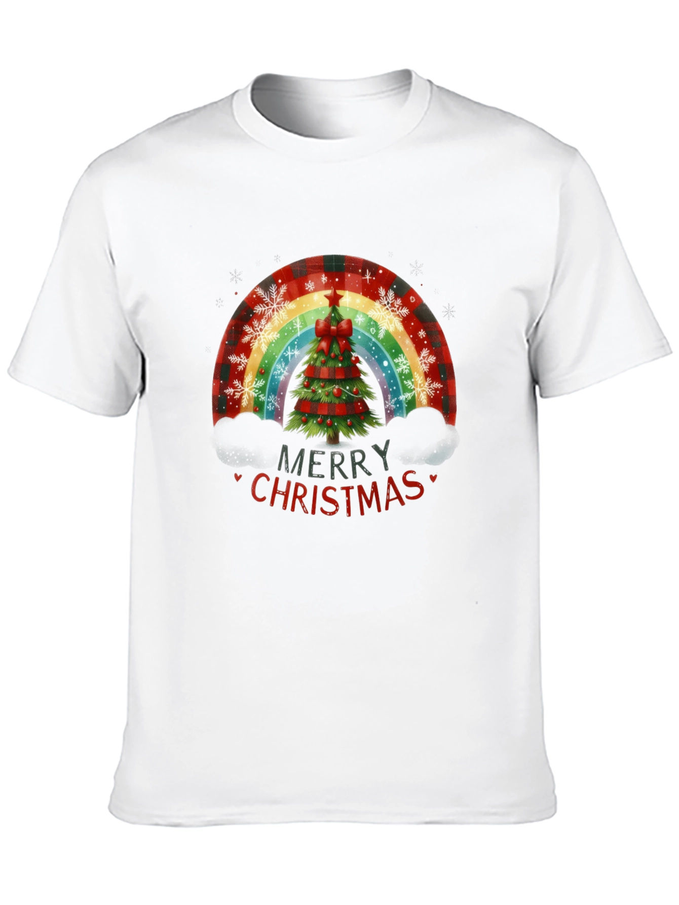 Merry Christmas Tree Rainbow T-Shirt