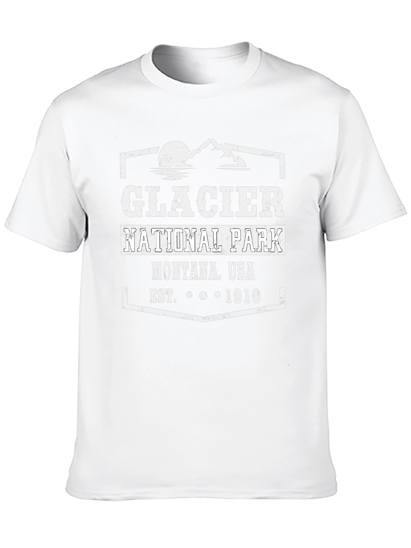 Glacier National Park Black Graphic T-Shirt