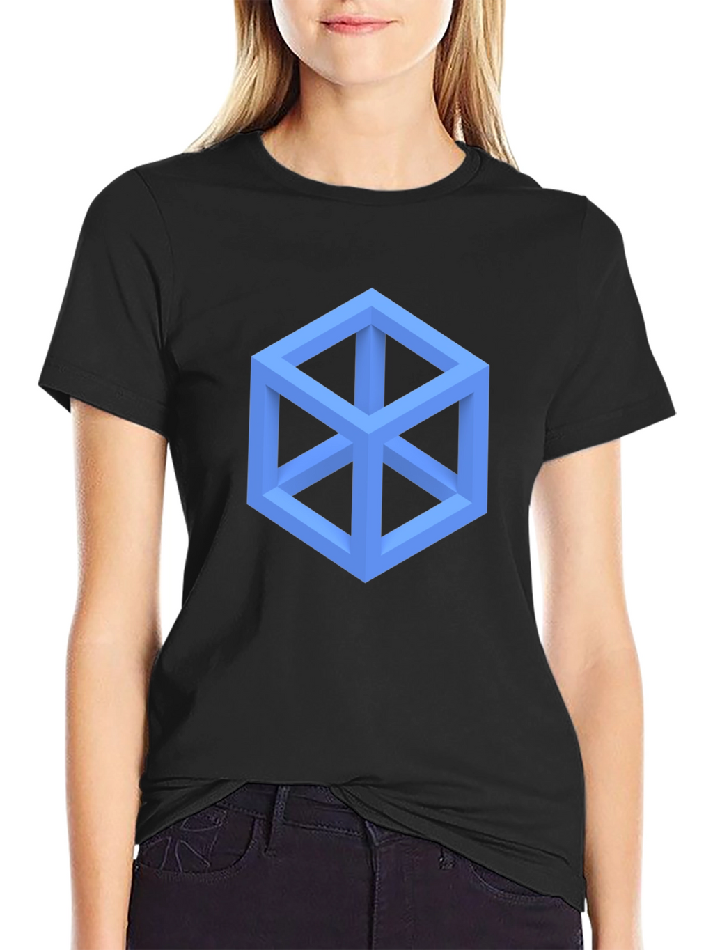 Geometric Illusion T-Shirt - Modern Design