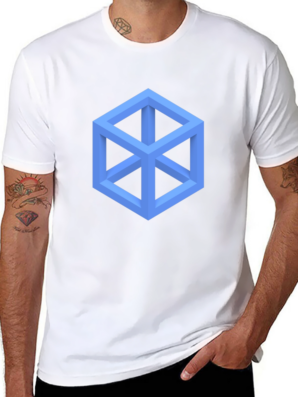 Geometric Illusion T-Shirt - Modern Design