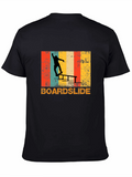 Retro Boardslide Skateboard T-Shirt - Black
