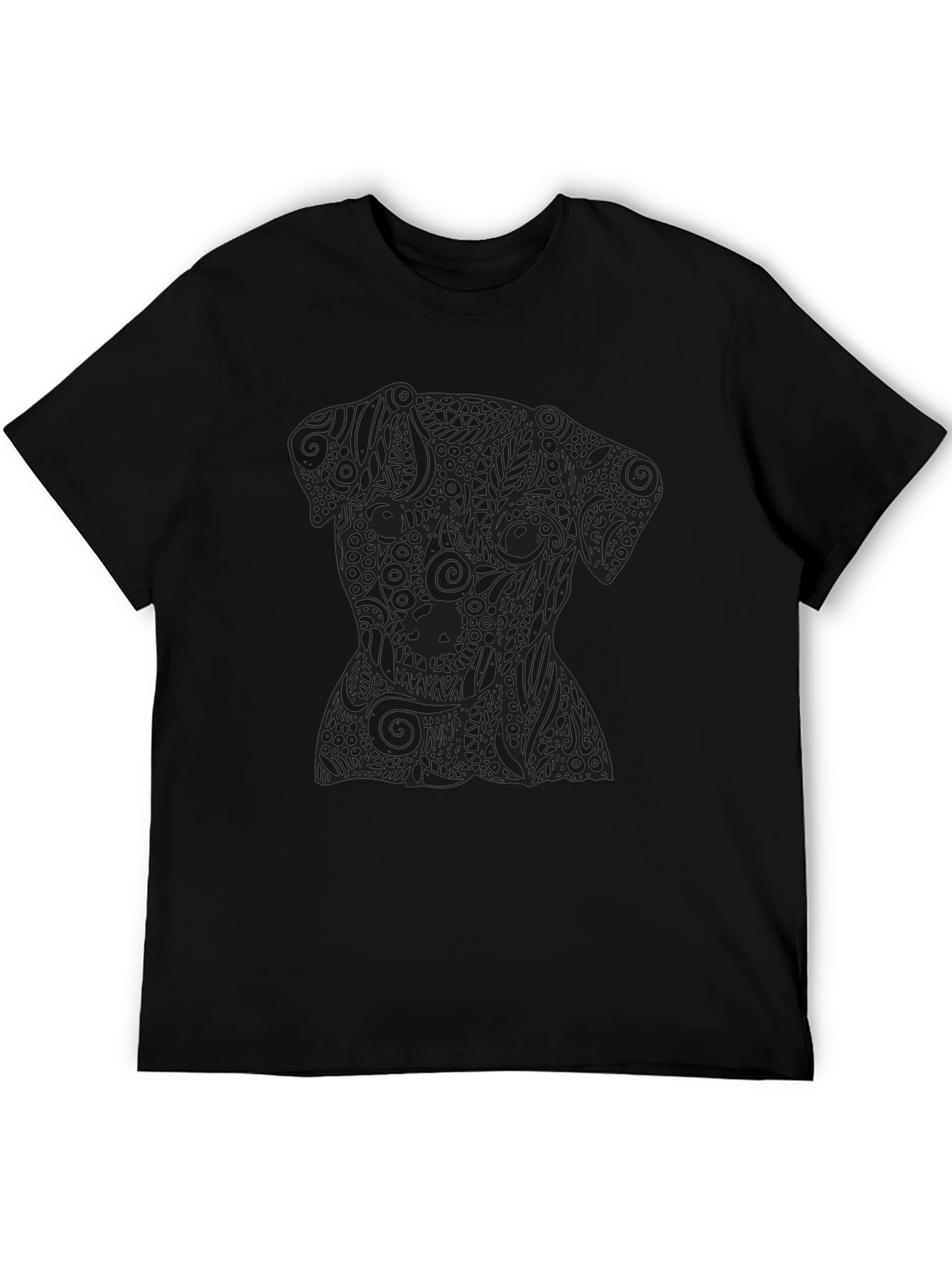 Black Dog Graphic Tee - Stylish Mens T-Shirt