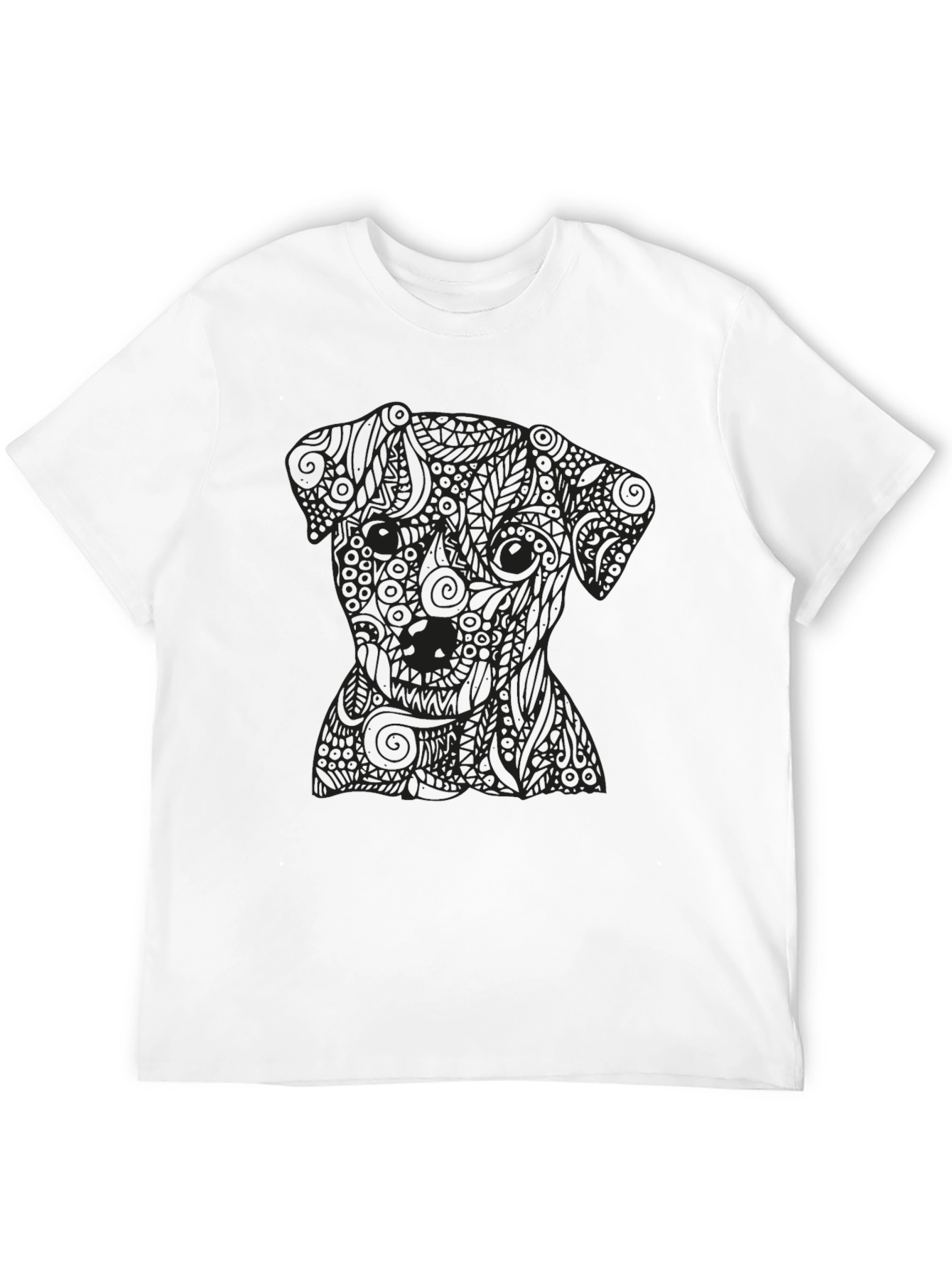 Black Dog Graphic Tee - Stylish Mens T-Shirt
