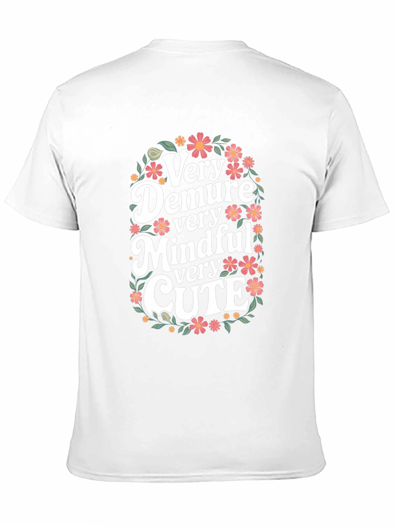 Very Demure Mindful Cute Floral T-Shirt