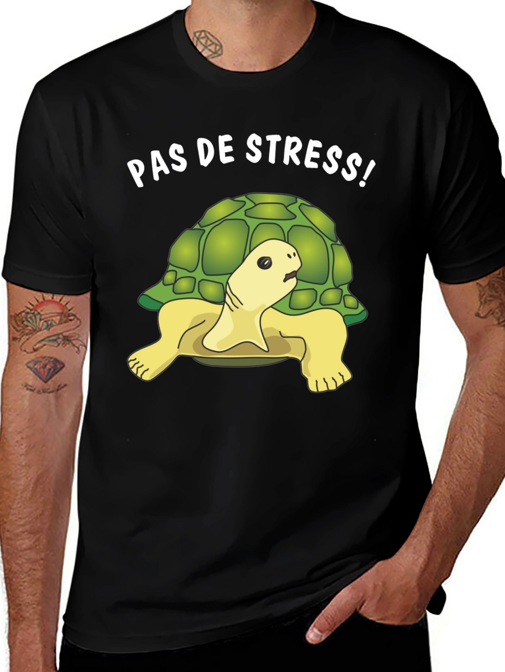 Funny Pas de Stress Turtle T-Shirt