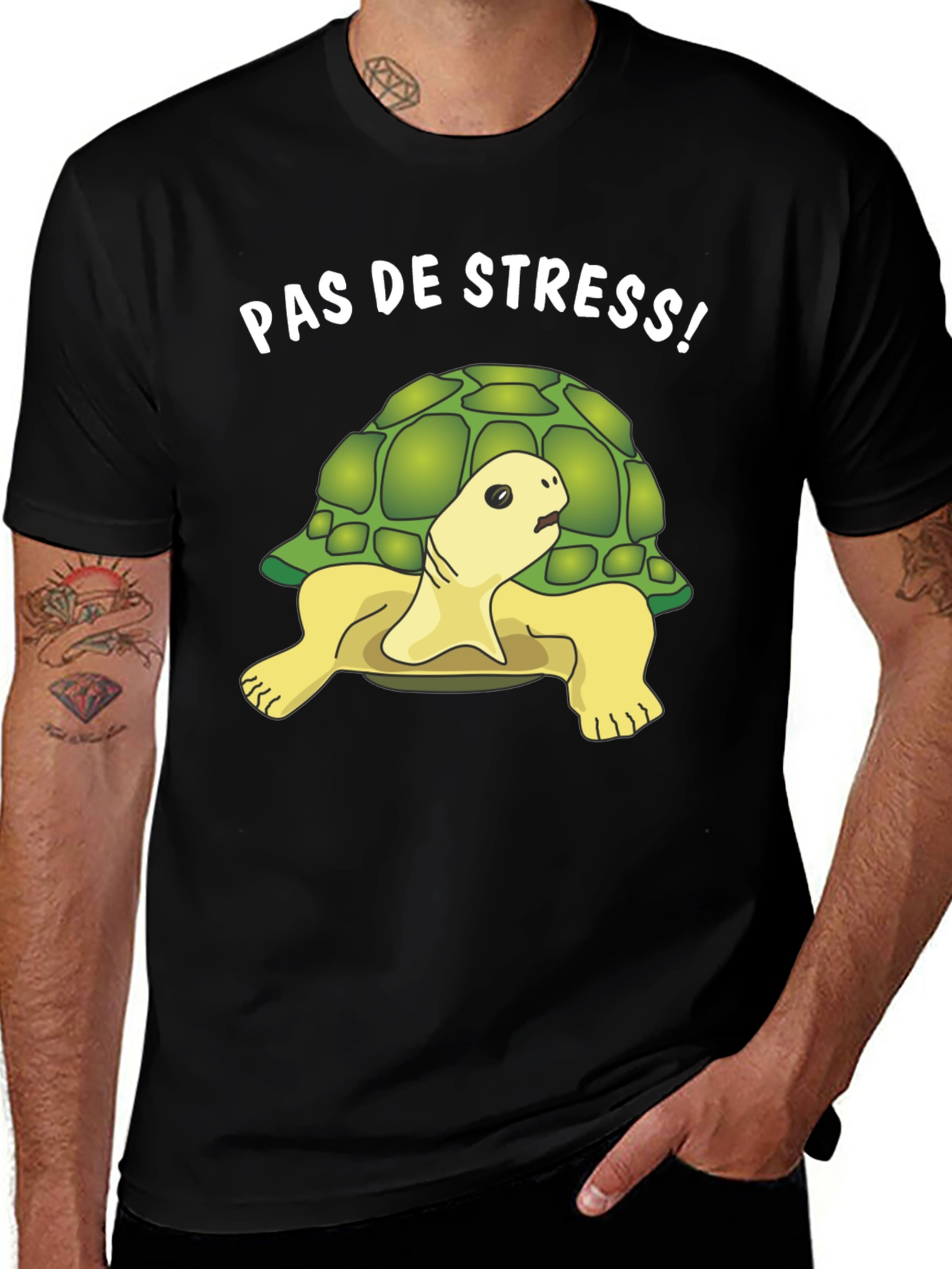 Funny Pas de Stress Turtle T-Shirt